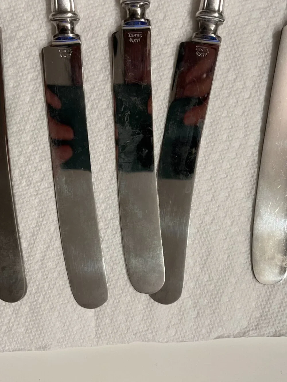 Vintage Alvin Silmet George Washington Silverplate Knives Set 6